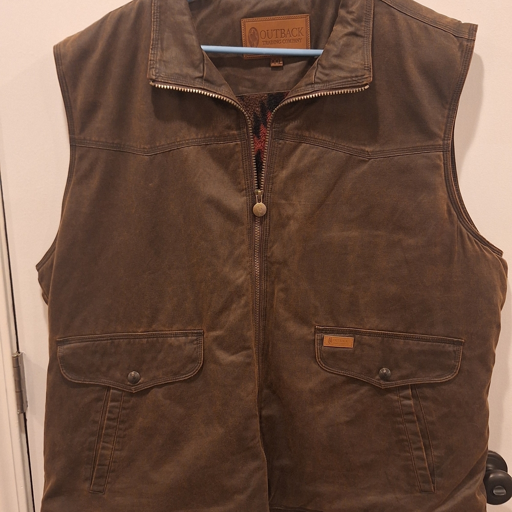 Outback Trading Company Men's Brown Vest Size 3xl